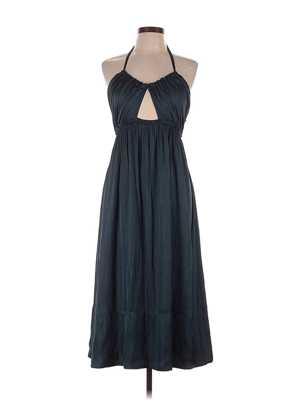 J. Crew Halter Midi Dress in Deep Teal